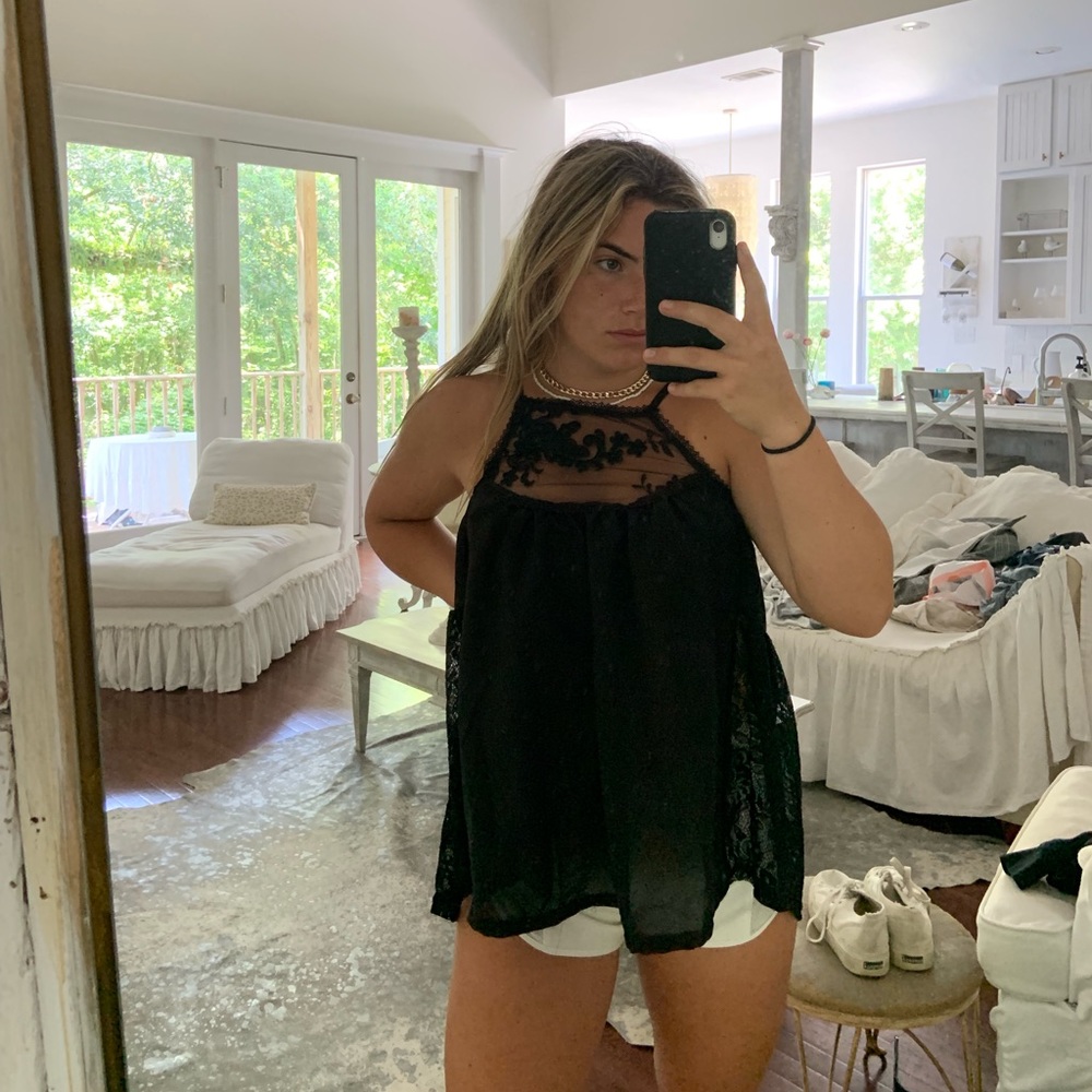 Super cute halter lace blouse size small